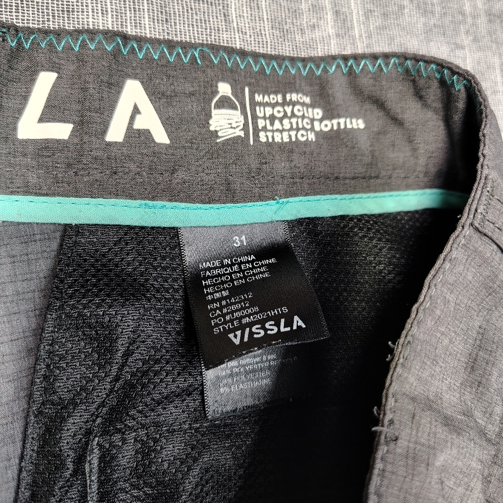 Vissla Shorts Mens Size 31 Gray Walkshorts Stretch Casual Quick Dry - Picture 7 of 13